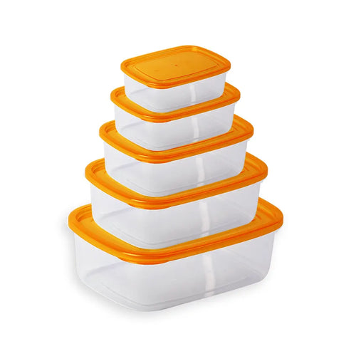 Crisper Food Container - Pack of 5 orange