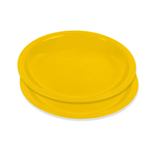 Saga Plate 2 pcs set Large in yellow
