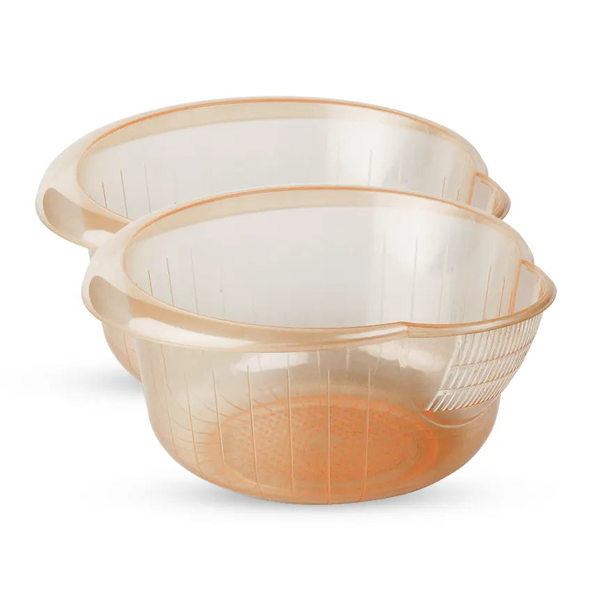 Rio Rice Strainer 2 pcs set in peach