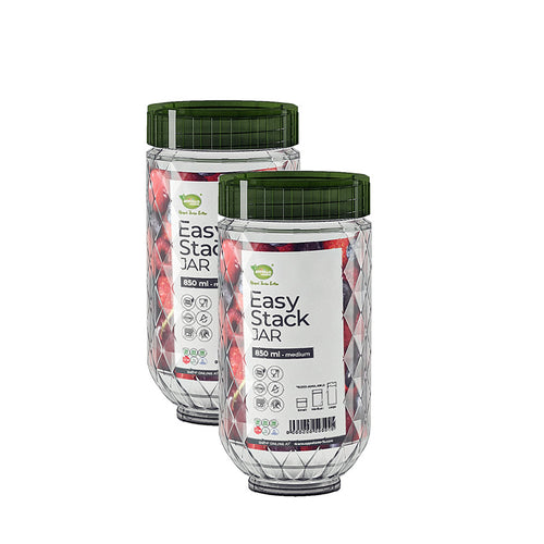 Easy Stack Jar Pack of 2 Medium- (850ml)