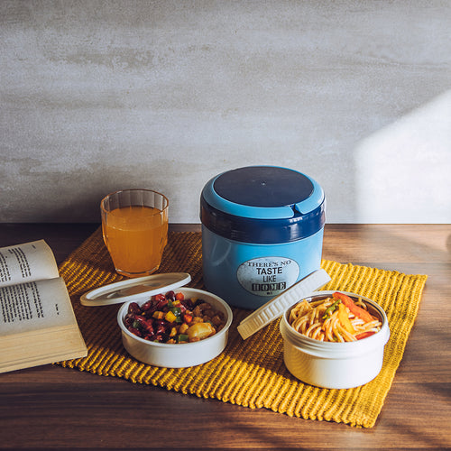 Sizzler Lunch Carrier (1 Steel & 1 Salad Bowl) Medium Lifestyle Image