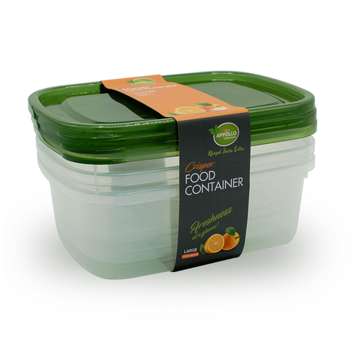 Crisper Food Container Large - (1700ml) Green