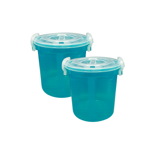 Handy Food Storage Container 2 pc set Turqoise - Medium 10 Litre