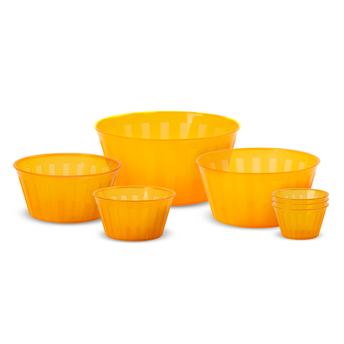 Milan Bowl 7 Piece Set in Orange