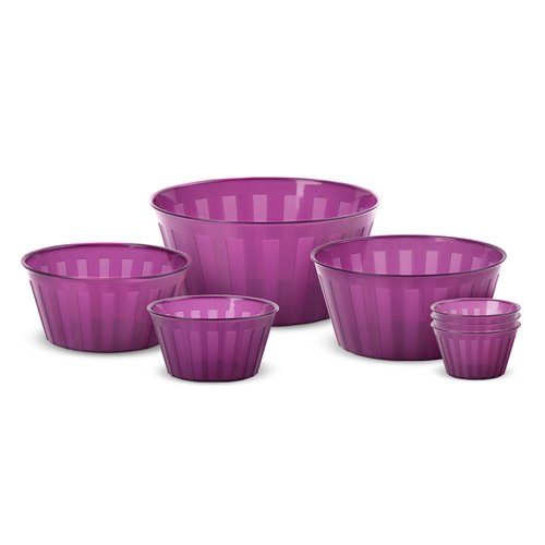 Milan Bowl 7 Piece Set in Purple